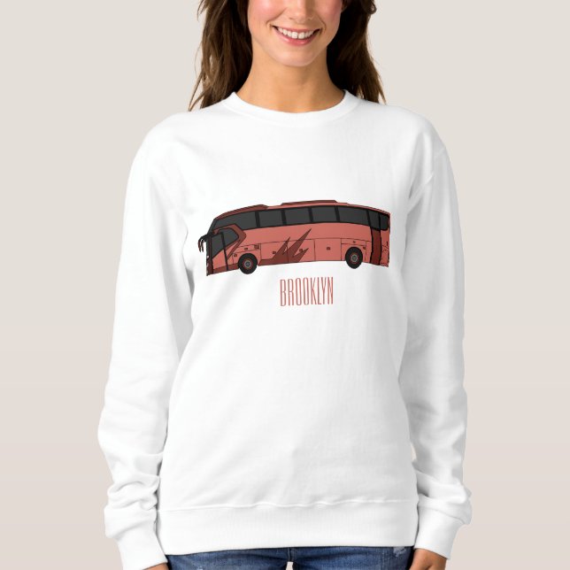 Abbildung des Bus-Cartoon Sweatshirt (Vorderseite)