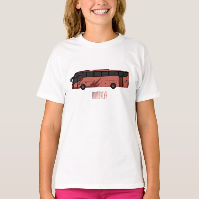 Abbildung des Bus-Cartoon T-Shirt (Vorderseite)