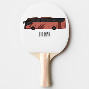 Abbildung des Bus-Cartoon Tischtennis Schläger