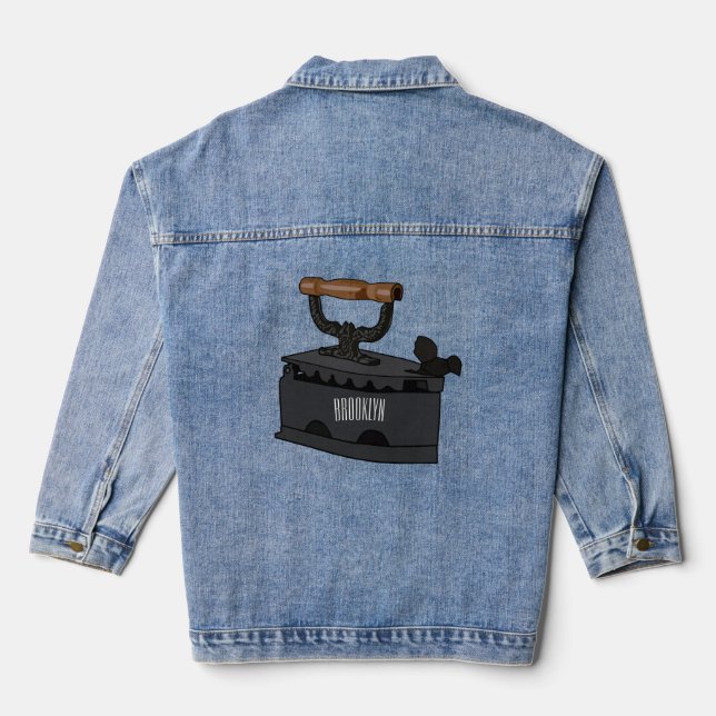 Abbildung des Cartoon aus Kohle Jeansjacke (Rückseite)