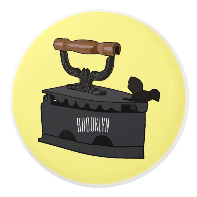 Abbildung des Cartoon aus Kohle Keramikknauf (Vorderseite)