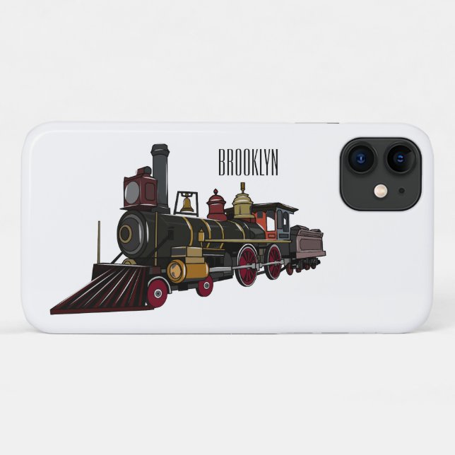 Abbildung des Cartoon der Dampflokomotive Case-Mate iPhone Hülle (Rückseite (Horizontal))