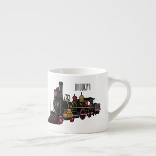 Abbildung des Cartoon der Dampflokomotive Espressotasse