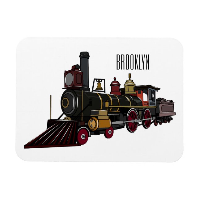 Abbildung des Cartoon der Dampflokomotive Magnet (Horizontal)