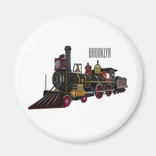Abbildung des Cartoon der Dampflokomotive Magnet