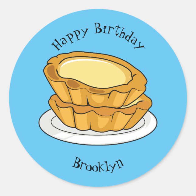 Abbildung des Cartoon der Eier Runder Aufkleber (Vorderseite)