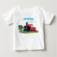 Abbildung des Cartoon der niedlichen Dampfzuglokom