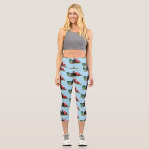 Abbildung des Cartoon der niedlichen Dampfzuglokom Capri Leggings