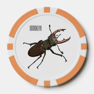 Abbildung des Cartoon des Käfers Pokerchips