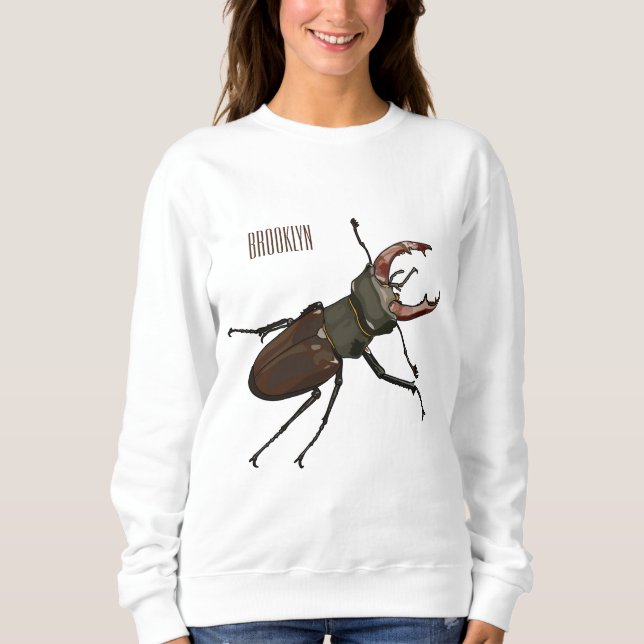 Abbildung des Cartoon des Käfers Sweatshirt (Vorderseite)