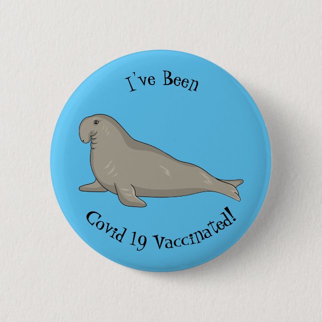 Abbildung des Cartoon eines Elephant-Siegels Button (Vorderseite)