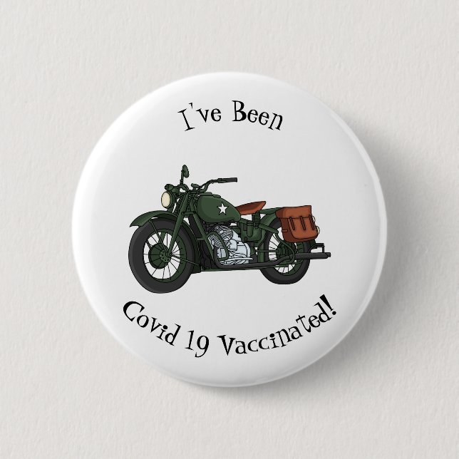 Abbildung des Cartoon eines Militärkreuzers Button (Vorderseite)