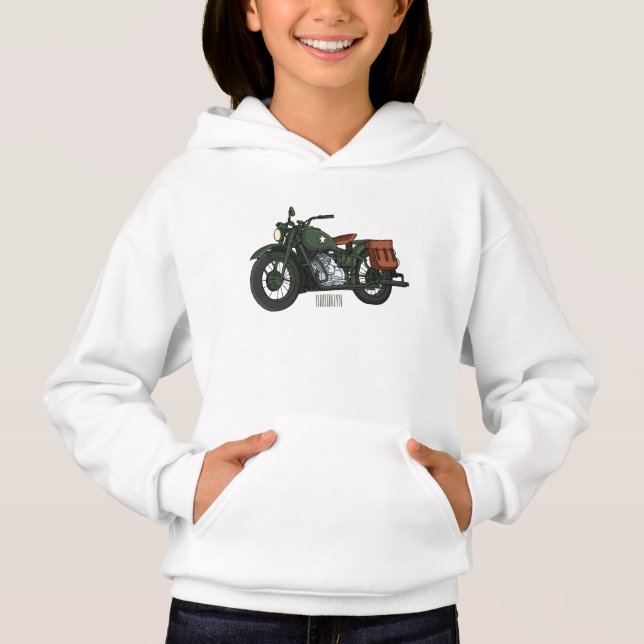 Abbildung des Cartoon eines Militärkreuzers Hoodie (Vorderseite)