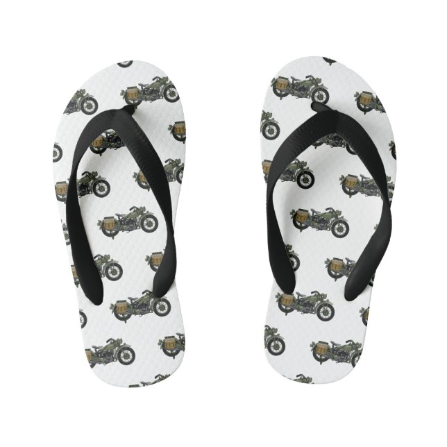 Abbildung des Cartoon eines Militärkreuzers Kinderbadesandalen (Fußbett)