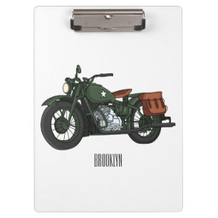 Abbildung des Cartoon eines Militärkreuzers Klemmbrett