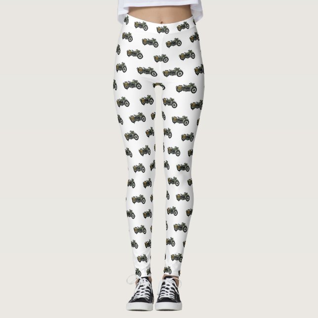 Abbildung des Cartoon eines Militärkreuzers Leggings (Vorderseite)