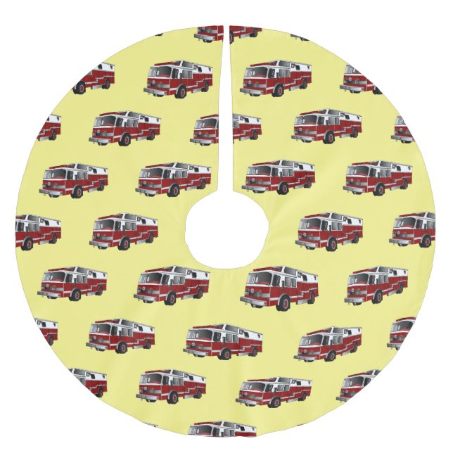 Abbildung des Cartoon eines Motors Polyester Weihnachtsbaumdecke (Vorderseite)