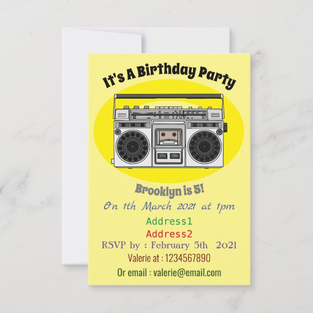 Abbildung des Cartoon Einladung (Vorderseite)