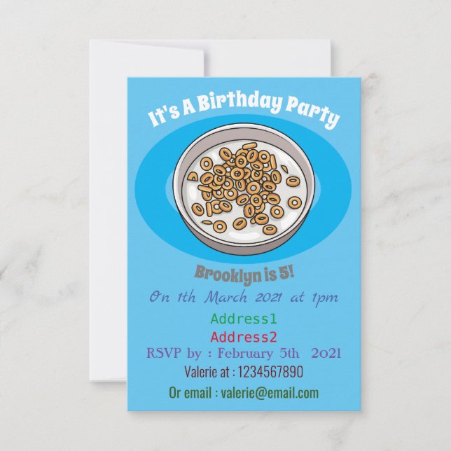 Abbildung des Cartoon Einladung (Vorderseite)