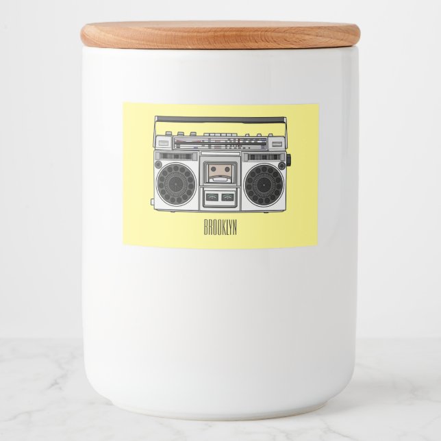 Abbildung des Cartoon Lebensmitteletikett (Vorderseite)