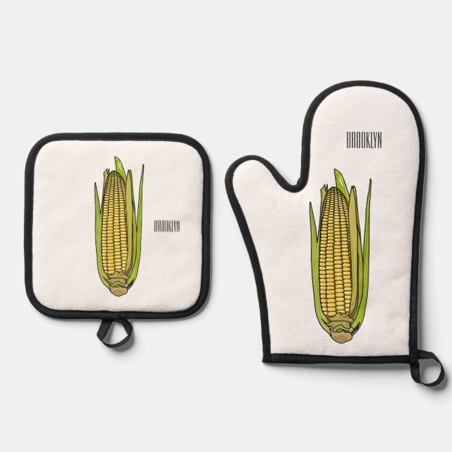 Abbildung des Cartoon Ofenhandschuh & Topflappen-Set (Vorderseite)