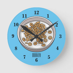 Abbildung des Cartoon Runde Wanduhr