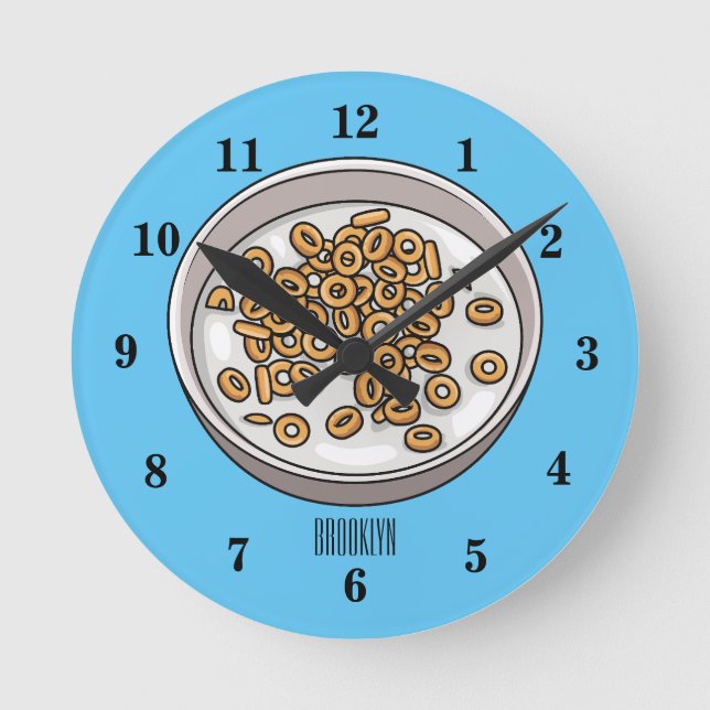 Abbildung des Cartoon Runde Wanduhr (Vorderseite)