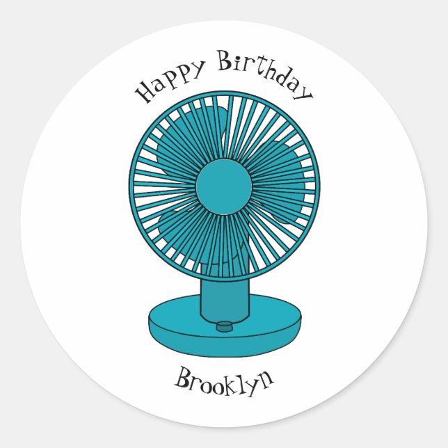 Abbildung des Cartoon Runder Aufkleber (Vorderseite)