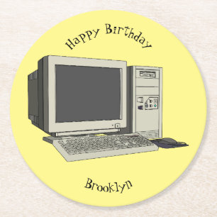 Abbildung des Cartoon Runder Pappuntersetzer