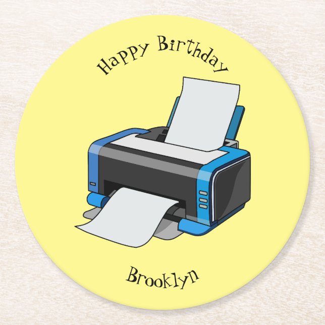 Abbildung des Cartoon Runder Pappuntersetzer (Vorderseite)