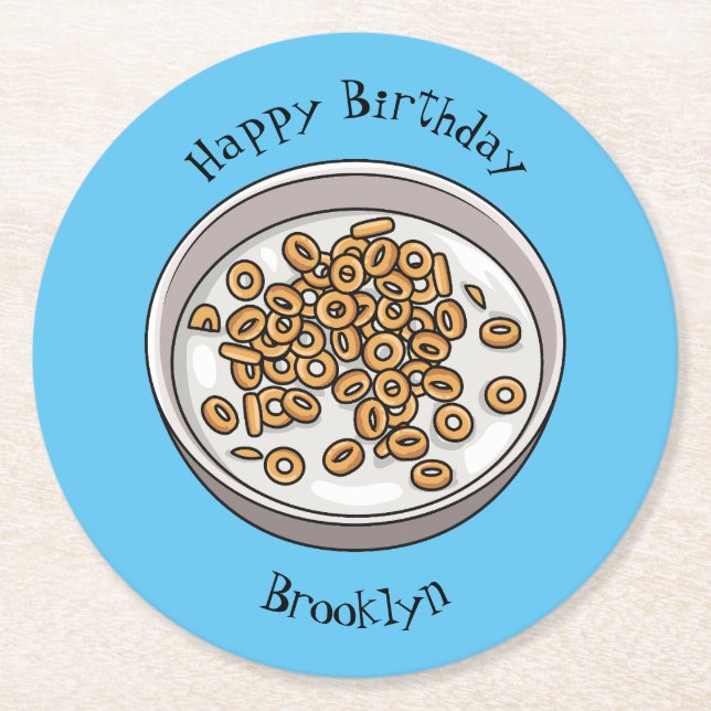 Abbildung des Cartoon Runder Pappuntersetzer (Vorderseite)