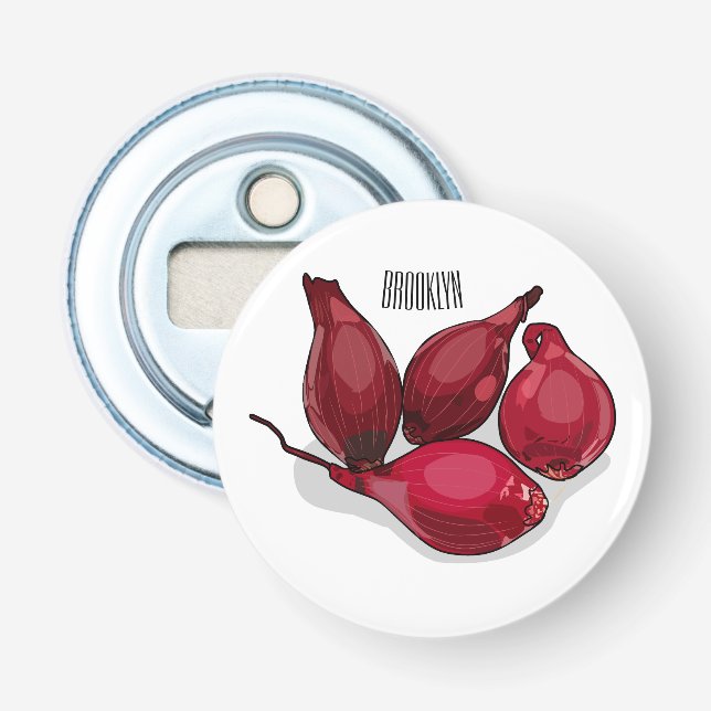 Abbildung des Cartoon Shallot Flaschenöffner (Vorderseite)