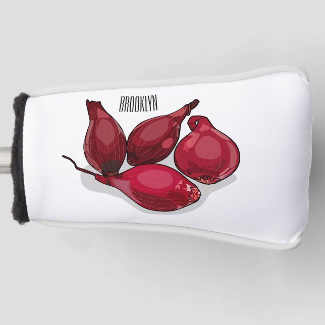 Abbildung des Cartoon Shallot Golf Headcover (Vorderseite)