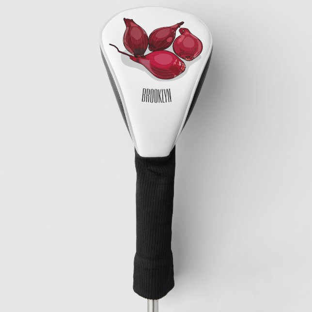 Abbildung des Cartoon Shallot Golf Headcover (Vorderseite)