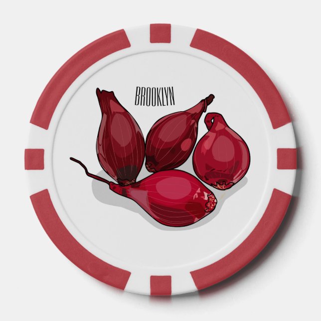 Abbildung des Cartoon Shallot Pokerchips (Vorderseite)