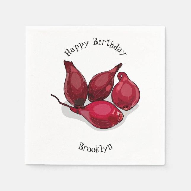 Abbildung des Cartoon Shallot Serviette (Vorderseite)