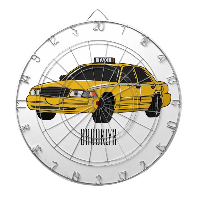 Abbildung des Cartoon Taxi Dartscheibe (vorne)