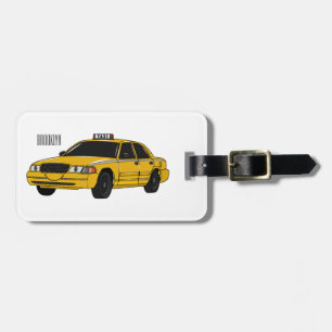 Abbildung des Cartoon Taxi Gepäckanhänger