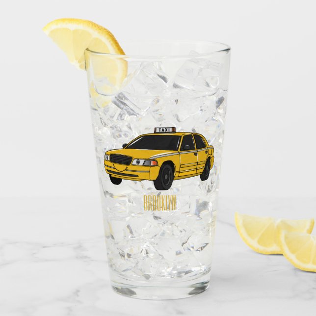 Abbildung des Cartoon Taxi Glas (Vorderseite Ice)