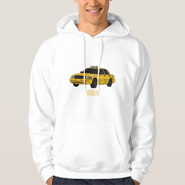 Abbildung des Cartoon Taxi Hoodie (Vorderseite)