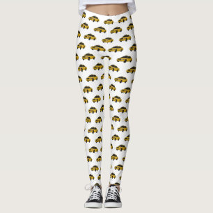 Abbildung des Cartoon Taxi Leggings