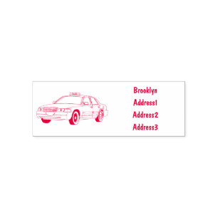 Abbildung des Cartoon Taxi Permastempel
