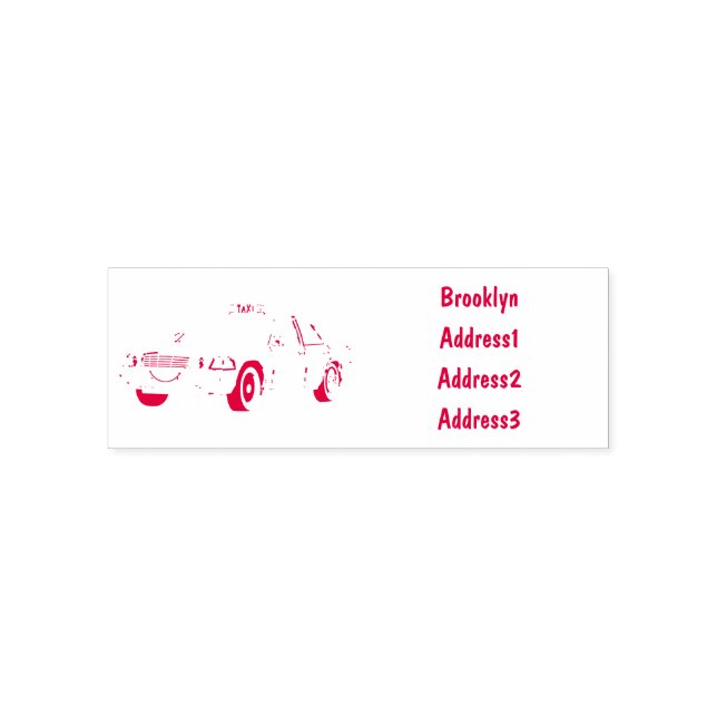 Abbildung des Cartoon Taxi Permastempel (Design)