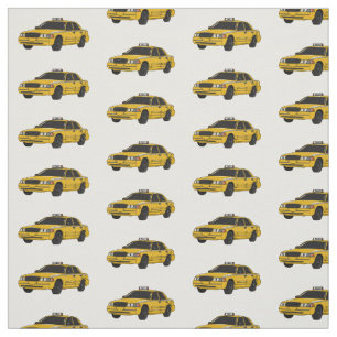 Abbildung des Cartoon Taxi Stoff