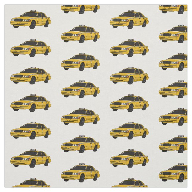 Abbildung des Cartoon Taxi Stoff (Muster)