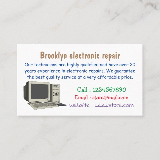 Abbildung des Cartoon Visitenkarte (Vorderseite)