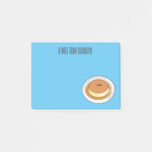 Abbildung des Cartoon von Creme Post-it Klebezettel