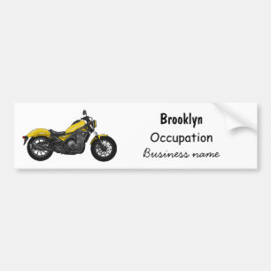 Abbildung des Cartoon von Cruiser Motorrädern Autoaufkleber