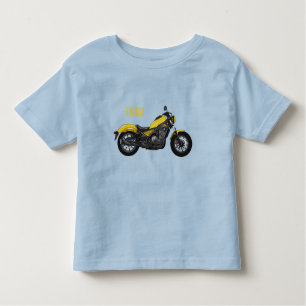 Abbildung des Cartoon von Cruiser Motorrädern Kleinkind T-shirt