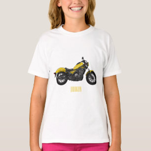 Abbildung des Cartoon von Cruiser Motorrädern T-Shirt